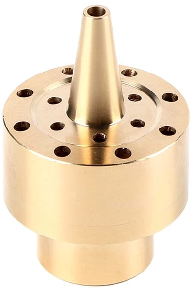 Dailygoods- Fonteinmondstuk Goud - Messing - 1/4" - 1/2" - 3/4" - Drie Lagen - Geschikt voor Fonteinen/Ponds - Fonteinnaald