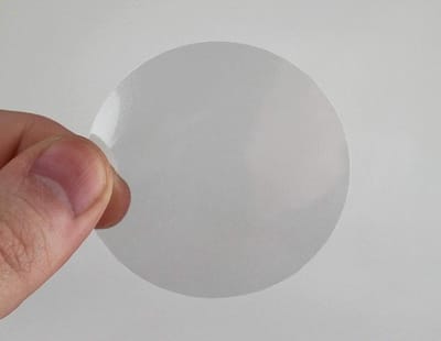 2000 stuks Sluitzegels 75 mm op rol / sluitstickers / envelop stickers / sluit labels / sticker / etiketten - transparant  sterk klevend