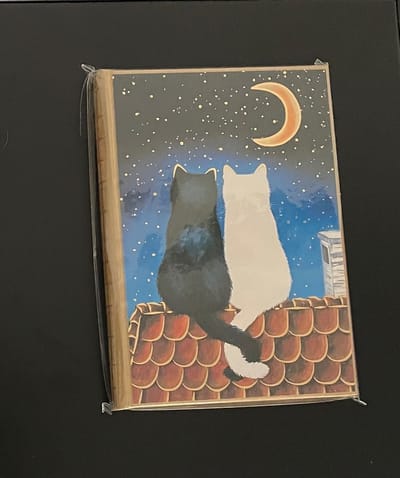 Hardcover Notitieboek Kat Anna Wischin ~ Liefdespaar