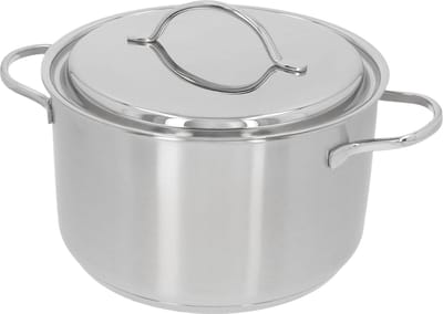 Demeyere Resto 3 RVS Kookpan – Kookpan inductie – 24 cm – 6L Inhoud - Deksel Inbegrepen