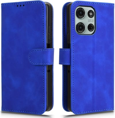 Coverup Hoesje - Geschikt voor Motorola Moto G75 Hoesje - Coverup Book Case - Blauw