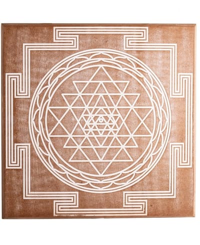 Wanddecoratie Shri Yantra energieplaat
