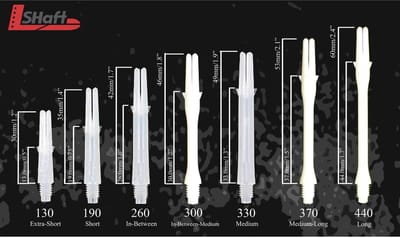 L-Style L-Shaft Locked Straight Milky White - Dart Shafts