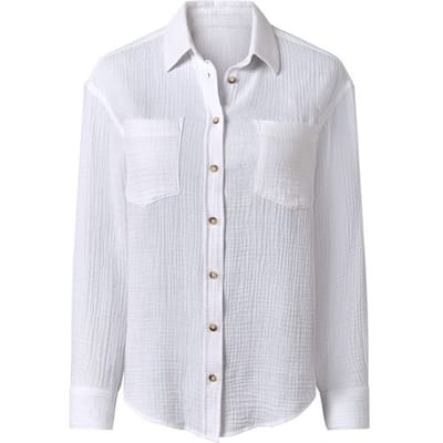 esmara Mousseline dames blouse (Wit, 34)
