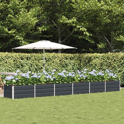 vidaXL - Plantenbak - Antraciet - 480 - x - 80 - x - 45 - cm - Staal