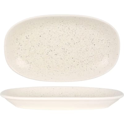 Bonna Serveerschaal - Luca Sand - Porselein - 24x14 cm - set van 2