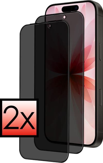 Screenprotector - 2 Stuks - Geschikt voor Apple iPhone 17 - Privacy Filter - Beschermglas - Gehard Glas - Tempered Glass - Screen Protector - Anti Spy - Full Display Cover