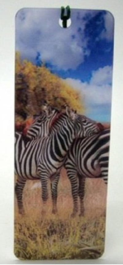 3D boekenlegger zebra’s – Met 2 zebra’s
