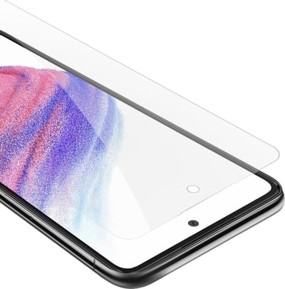 Cadorabo Screenprotector geschikt voor Samsung Galaxy A53 5G - Pantser film Beschermende film in KRISTALHELDER Geharde (Tempered) display beschermglas in 9H hardheid met 3D Touch
