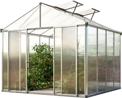 GFP tuinkas Rubin 4 aluminium 262x285 cm, 10 mm kanaalplaten stevig en weerbestendig
