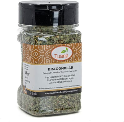 Tuana Kruiden - Dragon Blad Gesneden / Tarragon - Bakje 15 Gram - Tuanashop - KP0067