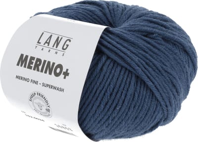 Lang Yarns Merino Plus - 34 rookblauw - Merinowol Garen