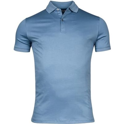 Thomas Maine Polo Uni Color Liquid Touch Short Sleeve Denim Blue / male