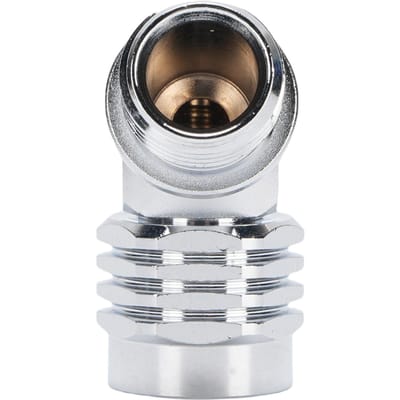 Adaptateur pivotant à 110 degrés en laiton plaqué chrome pour tuyau d'adaptateur pour détendeur de plongée sous-marine 2ème étage white