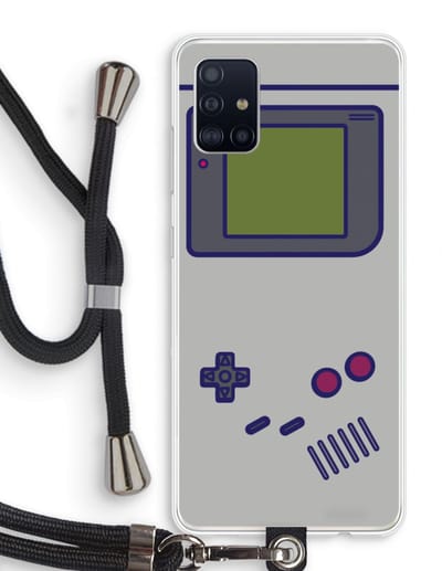 Case Company® - Hoesje met koord geschikt voor Samsung Galaxy A51 4G hoesje met Koord - Game On - Telefoonhoesje met Zwart Koord - Bescherming aan alle Kanten en Over de Schermrand