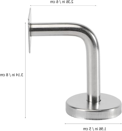 Set van 5 RVS Handrail Beugels - Elegante en Corrosiebestendige Steun voor Trapleuningen en Muren (60*100mm)