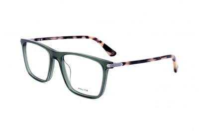 Police VPLP12M Shiny transparent green 53/17/145 MAN Brilmonturen