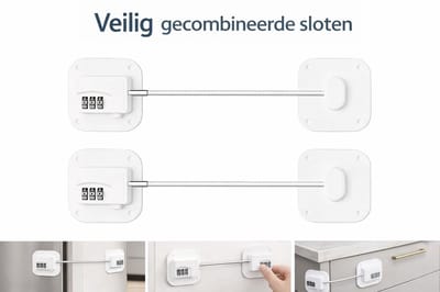 Unyqoos® Veiligheidsslot met Cijferslot voor Diverse Toepassingen zonder Boren