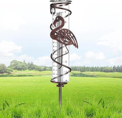 Frostbestendige Neerslagmeter voor de Tuin met Grondpen - Buiten Rain Gauge van Glas, Ideaal voor Tuin, Gazon en Vogelobservatie