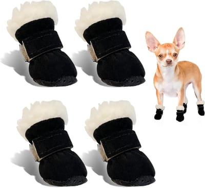 Honden Pootbeschermers - Winterlaarsjes Honden - Outdoor Activiteiten - Waterdicht Warm - 4 Stuks