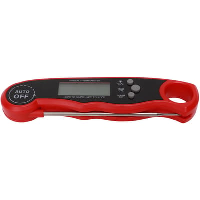 Vleesthermometer Digitaal 2 Sondes met Alarmfunctie Achtergrondverlichting voor Vlees Voedsel Vloeistof Koken Oven black