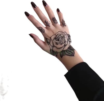Hiden - Tattoo - Plaktattoo - Neptattoo - Carnaval - Mannen - Vrouwen - Black Rose