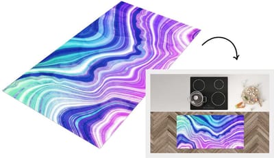 Keukenloper - Loper keuken - Marmer - Paars - Patronen - 120x60 cm - Keukenloper vinyl
