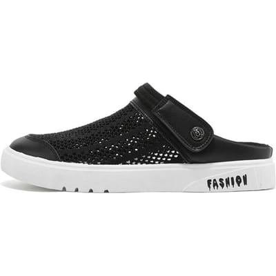 Sandales de sport d'extérieur pour hommes, décontractées, polyvalentes, demi-pantoufles, chaussures pour hommes, été, respirantes, légères, chaussures pour hommes, chaussures de plage 42 noir