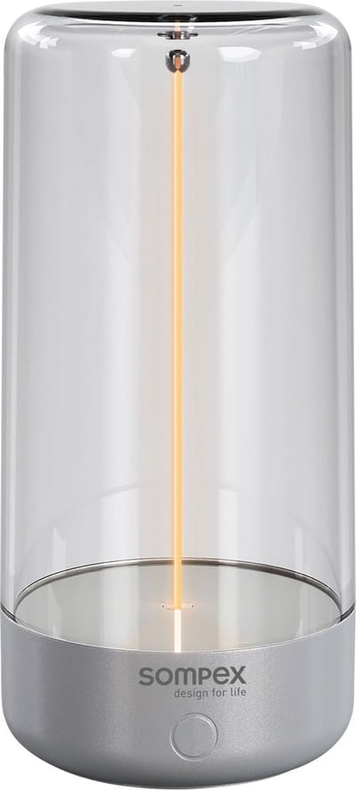 Sompex Tafellamp Pulse | Magnetische sfeerlamp| Zilver| indoor | outdoor | oplaadbaar | dimbaar