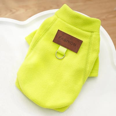 Pet High Neck Effen Kleur Basis Shirt Herfst en Winter Fluwelen Basis Shirt Huiskleding Pyjama's Teddybeer Puppy Kleding XS