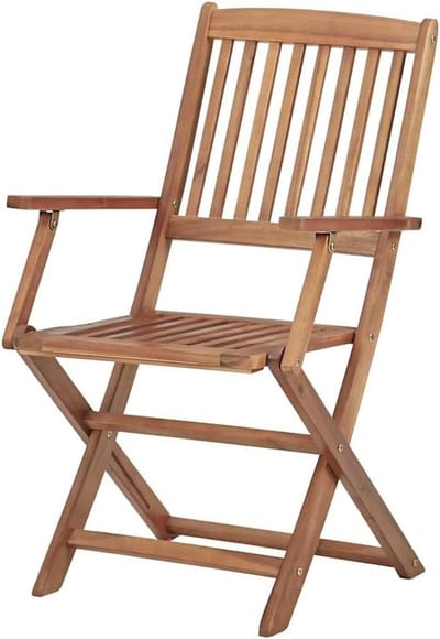 Klapstoelen Set - Buitenstoelen Hout - Buiten Dineren - Weerbestendig Acaciahout - 4 Stuks - Natuurlijk Hout