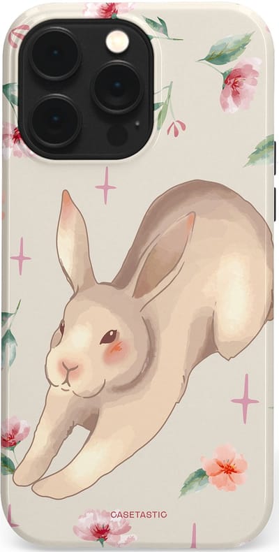 Casetastic Hoesje Geschikt voor Apple iPhone 14 Pro Max Magsafe - Stijlvolle Beschermende Duo-layer Case - Lief konijntje