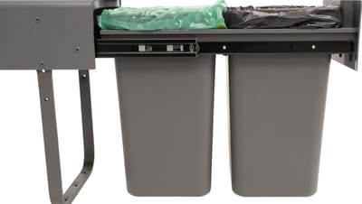 Practo Home - Inbouw afvalemmer 2x14 L – Volledig uittrekbaar met soft-close
