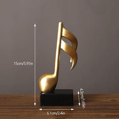 Eenvoudige Hars Muzieknoten Model Ornamenten Woonkamer Wijnkoeler TV-meubel Bureau Decoratieve Ambachten brown