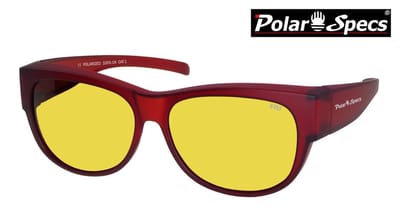 Polar Specs® Overzet Nachtbril PS5097 – Mat Rood – Polarized Nightdriving Cat.1 – Medium – Unisex