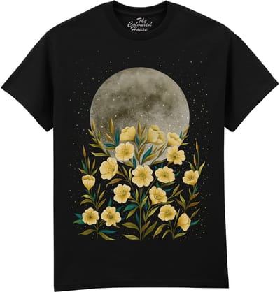 Maan Bloemen Moon Greeting The Coloured House T-shirt M