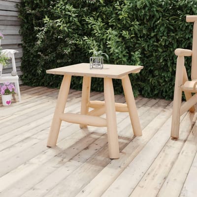 Houten bijzettafel - Salontafel - Opbergen kleinigheden - Stabiel tafelblad - 49 x 49 x 50 cm - Naturel