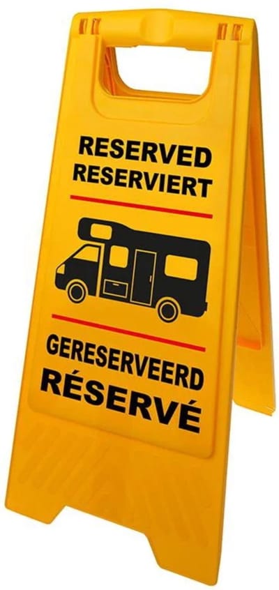 ProPlus Markeerbord "Gereserveerd" - Opvouwbaar - Hoogte 58 cm - Geel
