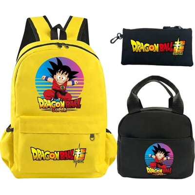 3 stuks/set rugzak Dragon Ball bedrukte boekentas met lunchtas etui tiener kinderen meisje jongen schooltas rugzak