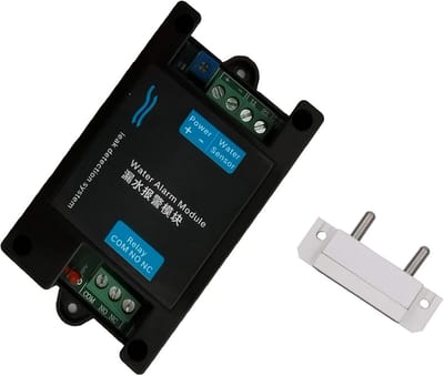 Water Detector - Lekdetector Alarm - Beveiligingssysteem - Instelbare Gevoeligheid - 8.2 x 5 x 3.2 cm - Zwart