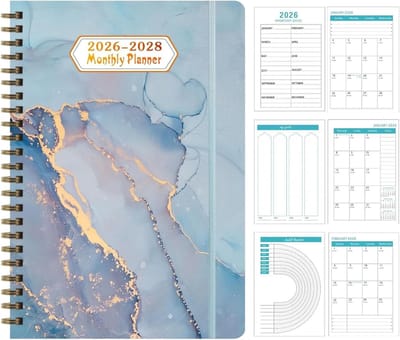 Maandplanner 2026-2028 - Agenda Notitieboek - Planning Beheer - Drie Jaar Overzicht - 21x15x2cm