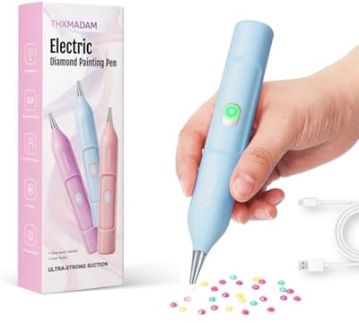 Draadloze Diamant Schilderij Pen met Vacuümpomp en USB-C Opladen voor Volwassenen