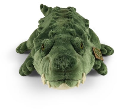 Rappa ECO knuffel krokodil 80 cm XXL - realistische knuffel van recyclede PET flessen - groen