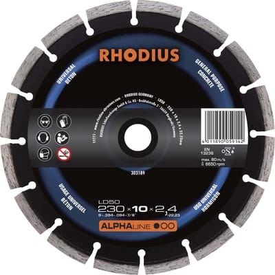 Diamantschijf - 230*10 - Rhodius - 1 stuks - Diamantschijven