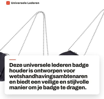Dailygoods- Badgehouder Universeel - Platte/Ronde/Ovale Badgehouder - Lederen Badgehouder - Veiligheid Badgehouder - Met Riem Clip - Duurzaam Kunstleer - Badge