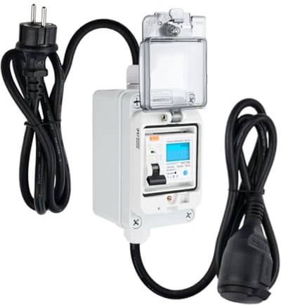 Digitale Stroommeter 230V 60A met Veiligheidsschakelaar en IP65 Waterdicht