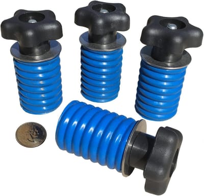 Vastzet ankers - Laadbak bevestiging - Vervoer van spullen - Extra sterke grip - Set van 4 - Blauw zwart