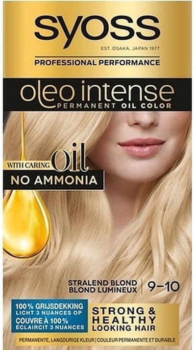 Syoss Oleo Intense - Haarverf - 9-10 - Stralend Blond - 115ml x 3
