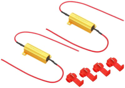 Aluminium Schaal Weerstand - Stopcontact Component - Elektronica Reparatie - 50W Vermogen - 100 Ohm - Goudkleurig