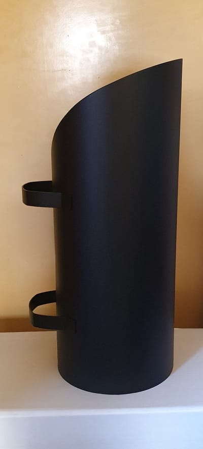 Budget - Kolenkit of pelletkit 18L - Zwart gecoat - 2 handvaten
